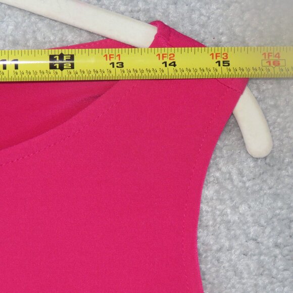 NEW Susan Graver Essential Sleeveless Hi/Lo Liquid Knit Tank XXS Passion Pink - Picture 5 of 14
